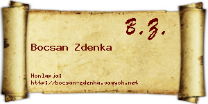Bocsan Zdenka névjegykártya